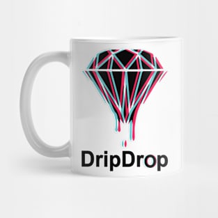 Diamond Drip Drop Black Mug